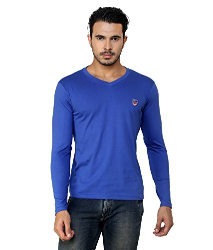 Sleeve V-Neck BlueT-Shirt at Amazon 