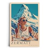 Paul Sinus Leinwandbild 60x90cm Leinwandbild Zermatt Luxus 