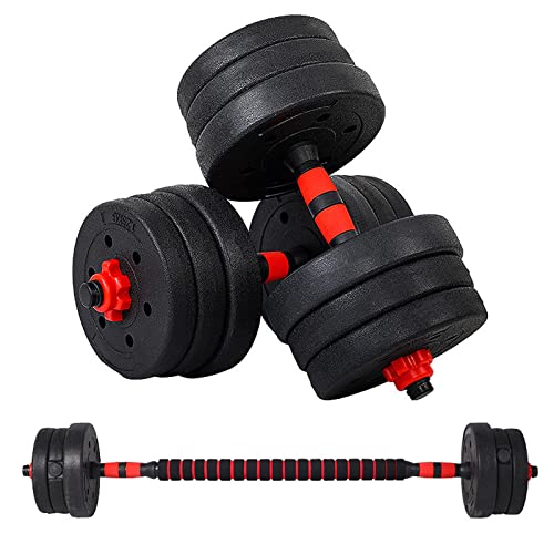 Image of Adjustable Dumbbell Sets Barbell 2 in 1 Weight Pair Home Fitness Free Weight Equipment Anti-Slip Handle with Connector,Lifting Dumbells for Body Workout Home Gym,Delivery Within 7 Days