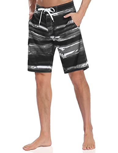 Nonwe Men's Swim Trunks Quick Dry with Pocket Adjustable Waist Board Shorts2
