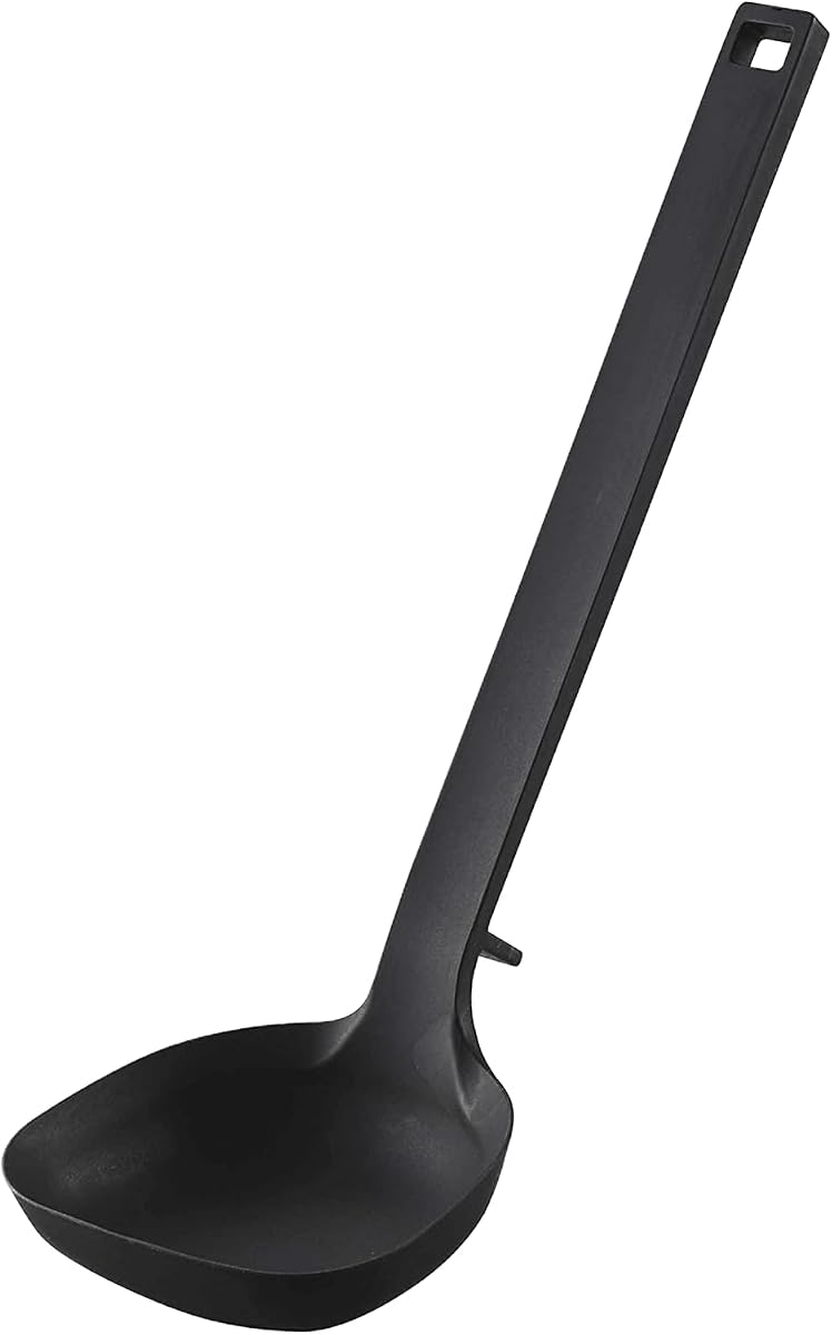 Yamazaki Home Tower Silicone Ladle - Ladle - Silicone, Black