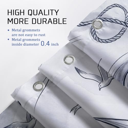 Rideau de douche extra large marine 274x183 cm polyester - 8