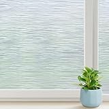 DOWELL Window Privacy Film, Frosted Glass Privacy Window Film, Static Cling Window Clings, UV Blocking Heat Control Window Covering, Removable Decorative Door Sticker for Home Office, 17.5' x 78.7'