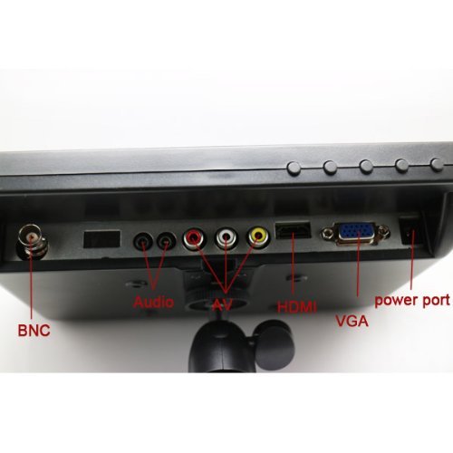 Bondwl 12 Inch Cctv Camera Tft Lcd Video Monitor Surveillance Monitor Security Camera Monitor With Av Hdmi Bnc Vga Input For Pc Cctv Home Security -Stand & Rotating Screen #TOP4