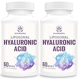 Sambugra Liposomal Hyaluronic Acid 1000mg, High BioavailabilityHyaluronic Acid Capsules, Dietary Supplement Support Skin and Bones, 120 Capsules (Pack of 2)