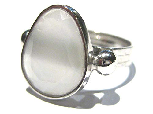 Bague quartz argent 925 millésimé pour femme avec véritable pierre fine naturelle