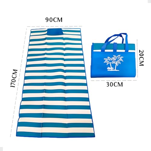 Esteira de Praia Dobrável com Alça - Bolsa Impermeável Portátil para Piscina e Praia, Prática e Comp