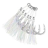 OCEAN CAT Assist Hooks Wasp Glow Jigging Jigs Slow Fast Fall Ganchos tamaño 5/0,7/0,9/0 (7/0, 1 paquete)