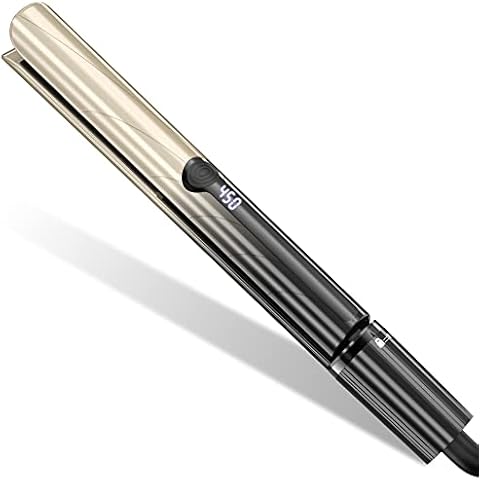 Hair Straightener, Ceramic Flat Iron Hair Straightener Adjustable Temperature 230°F-450°F with LCD Temp Display,3D Titanium Floating Plates Straightener Cover