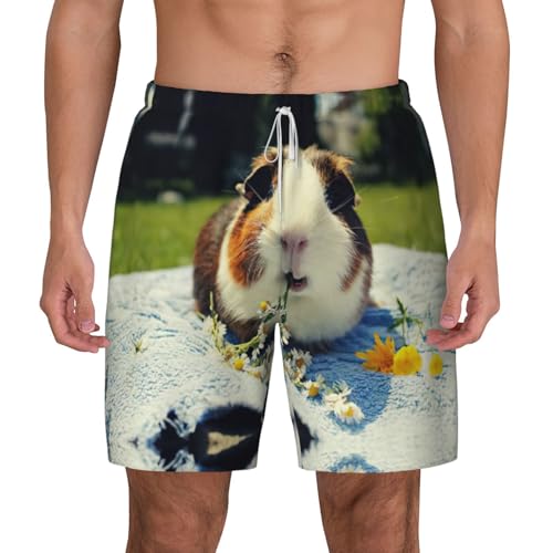 Short de bain respirant homme imprimé cochon d'Inde séchage rapide