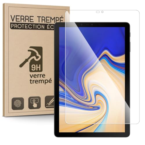 KARYLAX - Protector de pantalla de cristal templado (dureza 9H, 3D-Touch, 100% transparente), cristal templado antiarañazos para Samsung Galaxy Tab S4 SM-T830-10,5 pulgadas