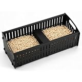 Ollewiellan Cestino per pellet per camino e stufa a legna, 48 x 20 x 17 cm