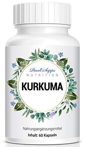 Kurkuma Kapseln mit schwarzem Pfeffer 15.000 - hochdosiert und vegan - Curcuma hergestellt in Deutschland
