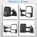 ECCPP Towing Mirror by Side Mirror Replacement for 1999-2007 for Ford for F250 for F350 for F450 for F550 Super Duty with Power Heated Smoke Turn Signal Telescopic