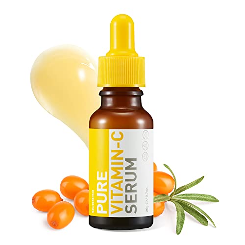 SKINMISO Pure Vitamin C Serum | Facial Skin Care Products - Korean Skincare Glow Face Serum| K Beauty Serum Face Care for Skin Brightening, Hydrating & Lighten up Dark Spots - Pack of 1 (0.7 oz)