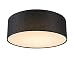 Produktbild QAZQA - Modern Deckenleuchte I Deckenlampe I Lampe I Leuchte schwarz 30 cm inkl. LED - Drum mit Schirm LED I Wohnzimmer I Schlafzimmer I Küche - Textil Rund - I LED