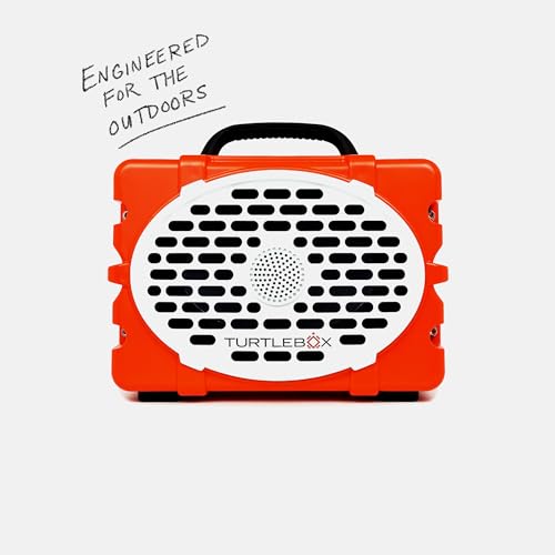 Image of Turtlebox Original Gen 3: Portable Outdoor Bluetooth Speaker - Ultra-Loud (120dB), Waterproof (IP67), Rugged, Impact-Resistant, 3-Day Battery | Party Mode: Unlimited Pairing, Orange /Electric Blue