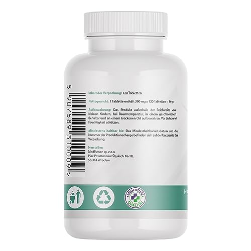 Vitamin K1 100 µg – 120 Tabletten – Hohe Bioverfügbarkeit – Beitrag zur normalen Blutgerinnung & Erhaltung normaler Knochen – Ohne Zusatzstoffe – Laborgeprüft