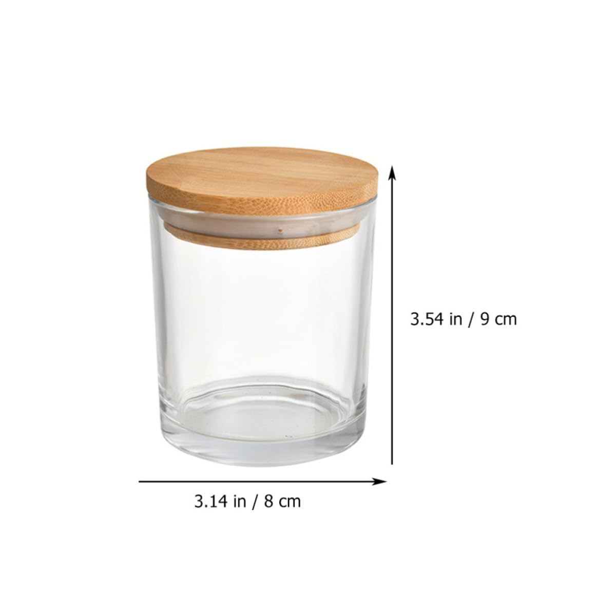Tofficu Leere Glaskerzengläser Praktische und Verschlossene Vorratsgläser mit Deckel aus Glas 5 Stück für Gewürze oder Dekorative Aromatherapie Kerzen im Zuhause