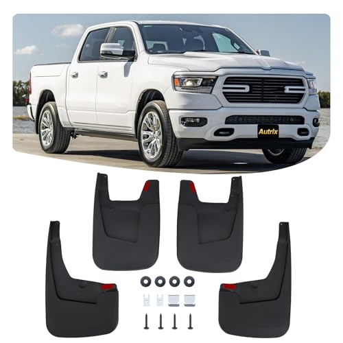 Mud Flaps Guards Compatible with 2019-2024 Ram 1500 New Body Only