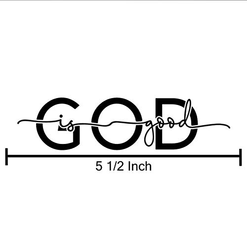 God Is Good Religious Christian White Vinyl Window Decal Sticker For Cars Or Laptops, 5 1/2 Inch #TOP2