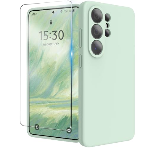 INGIDO for Samsung Galaxy S26 Ultra Case, Liquid Silicone Cover with Camera Protection Anti-Scratch Soft Microfiber Lining Shockproof Protective Phone Case for S26 Ultra 6.9", Light Green by INGIDO - Used condition - US$11.98