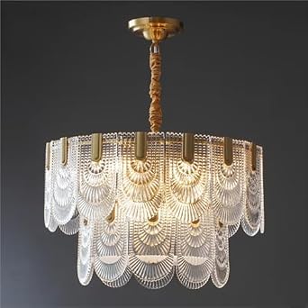 Vintage Luxury Ceiling Chandelier - Elegant LED Light Fixture for Hotel Lobby, Living Room & Bedroom - Stylish Palace-Style Lighting Decor, Modern Crystal Pendant Lighting for Home Elegance