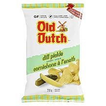 Old Dutch Potato Chips, Dill Pickle, 220g/7.8 oz.Imported from Canada