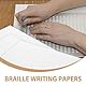 STOBOK 20 Stück Weißes Braille Papier Für Blinde Leere Schreibblätter Für Schulbedarf Und Handschrift Braille Schreibpapier Für Schüler