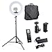 Produktbild Walimex pro dimmbares LED Ringlicht Medow 960 Pro Bi Color + Stativ I 96W Ringleuchte mit Bedienknopf vorne & hinten I Kameralicht & Selfie Licht mit Zubehör + Tasche I kompatibel mit vielen Stativen