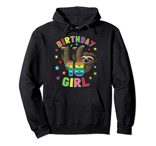 Chica 18 cumpleaños 18 años Regalo de fiesta Mujeres Pereza Sudadera con Capucha