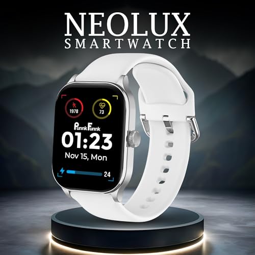 Image of PunnkFunnk NeoLux 1.96 inch HD Display Smartwatch for Men & Women 2025 with 110+ Sports Modes, Heart Rate, Sleep Monitor, IP68 Waterproof, Answer /Make Calls for Android & iOS(Grey)