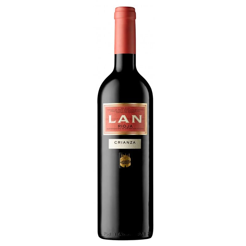 Lan Crianza – Vino Tinto Suave y Expresivo | Frutos del Bosque, Especias y Vainilla | Equilibrado, Elegante y de Largo Postgusto (Pack de 3 Botellas)