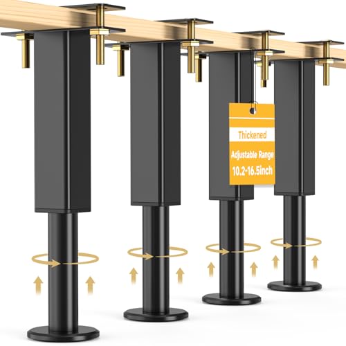 Adjustable Height Bed Support Legs Set