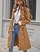 IDEALSANXUN Wool Coats for Women Trench Coat for Women 2025 Fall Jackets Winter Coat Peacoat Long Double Breasted Tweed Blazer, Camel, L