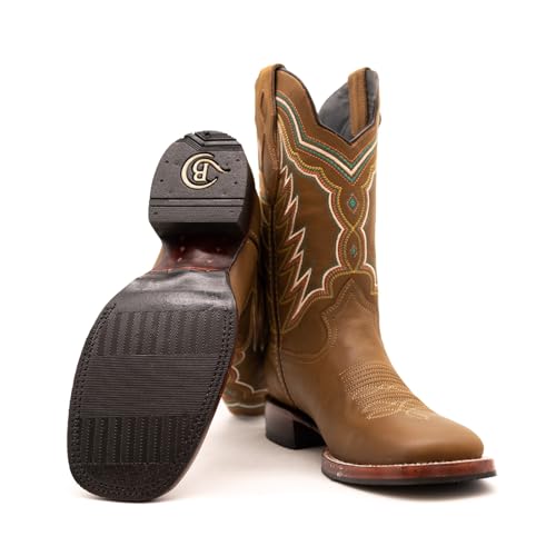 Cowboy Style Leather Boots Men, Bucefalo Crazy Mango4