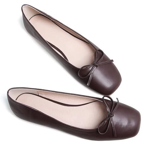 Image of Dear Time Women's Casual Foldable Ballet Flats Square Toe Ballerina Flats Shoes Comfortable