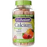 VitaFusion Calcium 500 mg Dietary Supplement Gummies Natural Fruit and Cream Flavors - 100 ct, Pack of 2