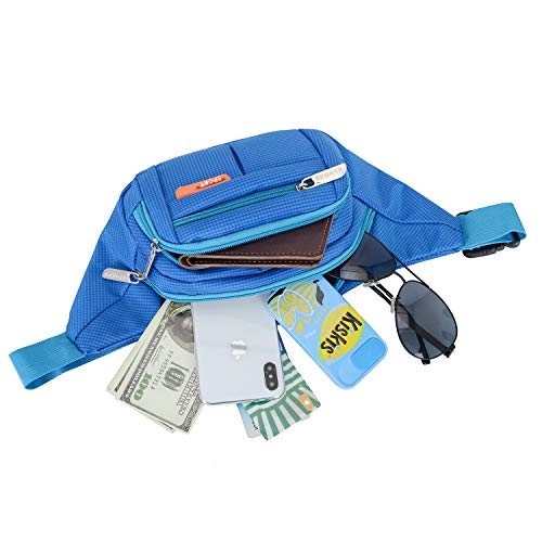 AirZyx Waterdichte heuptas, geschikt voor reizen, sport en alle outdooractiviteiten, heuptas voor dames en heren, waterdichte heuptas voor hardlopen (blauw) - Image 3