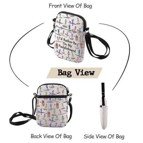 MNIGIU Funny Paddleboard Crossbody Bag I'd Rather Be On My Paddleboard Shoulder Bag Sup Lover Gift Sup Paddling Gift4
