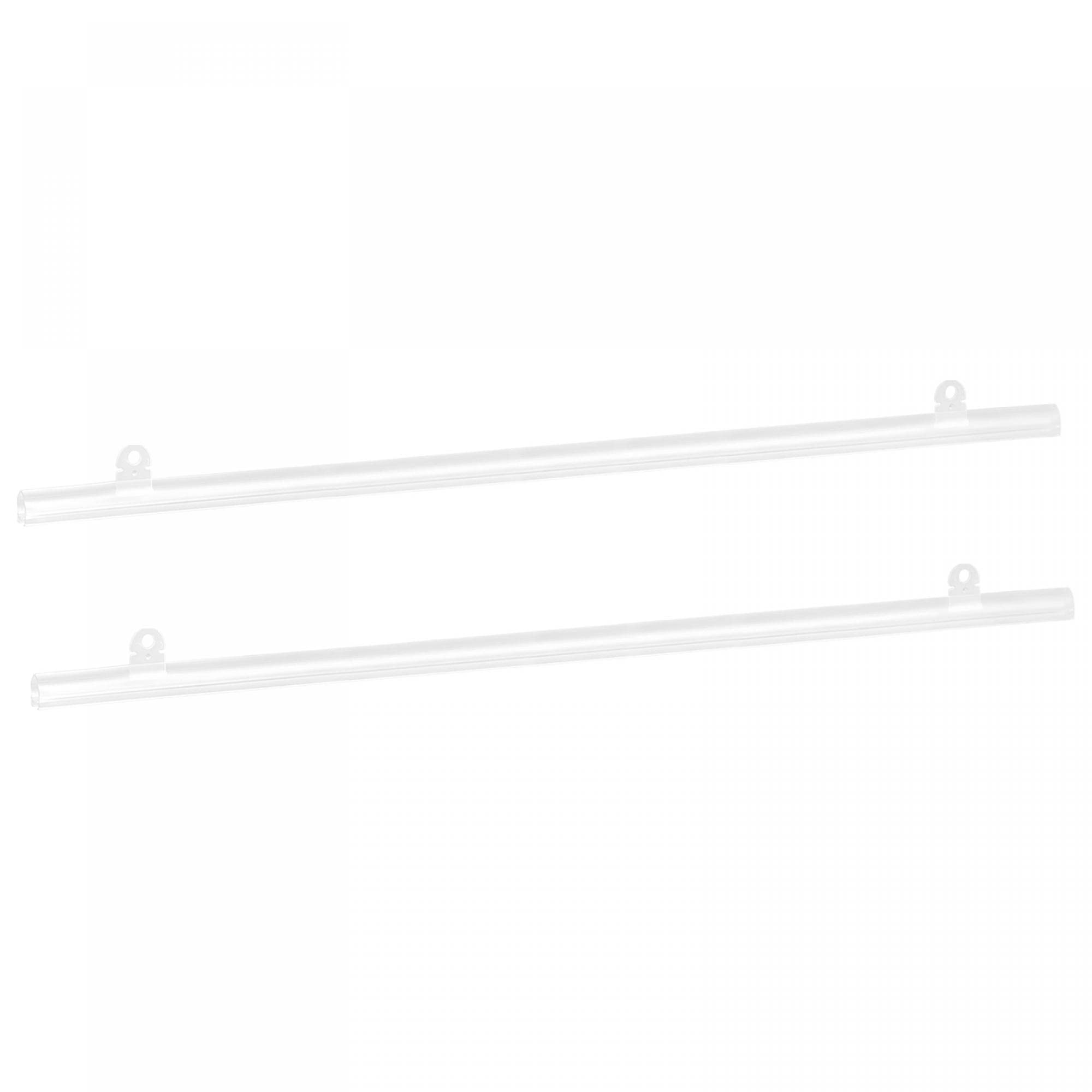 sourcing map PVC Poster Hanger Rail Poster Strip Bar 100cm/40inch Clear with Clips for Poster, Map, 4 Set