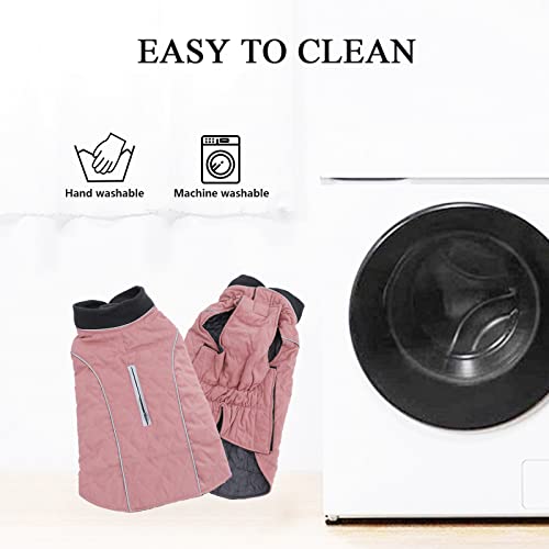 Pethiy Dog Cold Weather Vest Waterproof Windproof Reversible Dog Apparel Winter Coat Warm Dog Outfits For Small Dogs-Pink S #TOP4