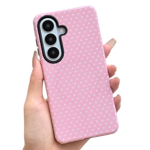 ZTOFERA for Samsung S25 Case Fit for MagSafe, Polka Dot Pattern-Pink