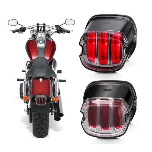 Feu arrière à LED moto avec feu de stop et plaque pour Dyna