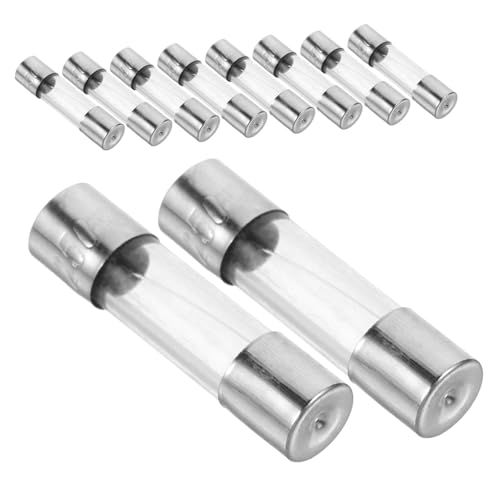 BELLIFFY Lot De 100 Fusibles En Verre 5x20 Mm 5 a 250 v Pour Guirlandes Lumineuses De Noël, Fusible Tubulaire à Action Rapide, Protection Électrique Fiable Pour Décorations Festives