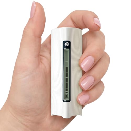 Image of Portable CO2 Tracker for Travel for Peak of Productiviy & Brain Fuel Monitor Indoor & Outdoor - Your Wellbeign Trainer Inside Rechargeable 6-Month Battery (Off White) iOS ONLY