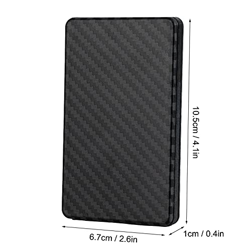 Stealth Mode Carbon Fiber Wallet, Minimalist Portable Multifunctional Imitation Carbon Fiber Card Holder Man Wallet for Travel (2)2