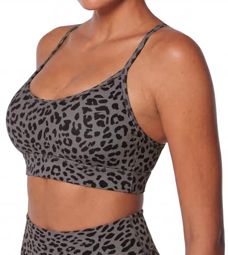 Image of Sunzel Sports Bra for Women, Criss-Cross Open Back Adjustable Strappy Bras, Workout Gym Padded Yoga Bra with Removable Pads