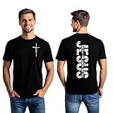 Christian Shirts for Men：Vintage Religious Cross Bible Verse T-Shirt Religious Jesus Faith Inspirational Graphic Tees