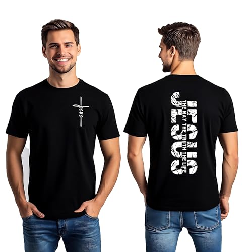 Christian Shirts for Men：Vintage Religious Cross Bible Verse T-Shirt Religious Jesus Faith Inspirational Graphic Tees